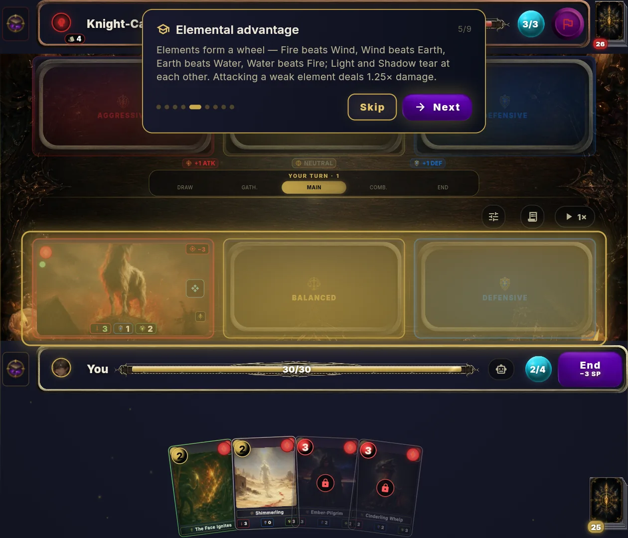 Tutorial tip: elemental advantage